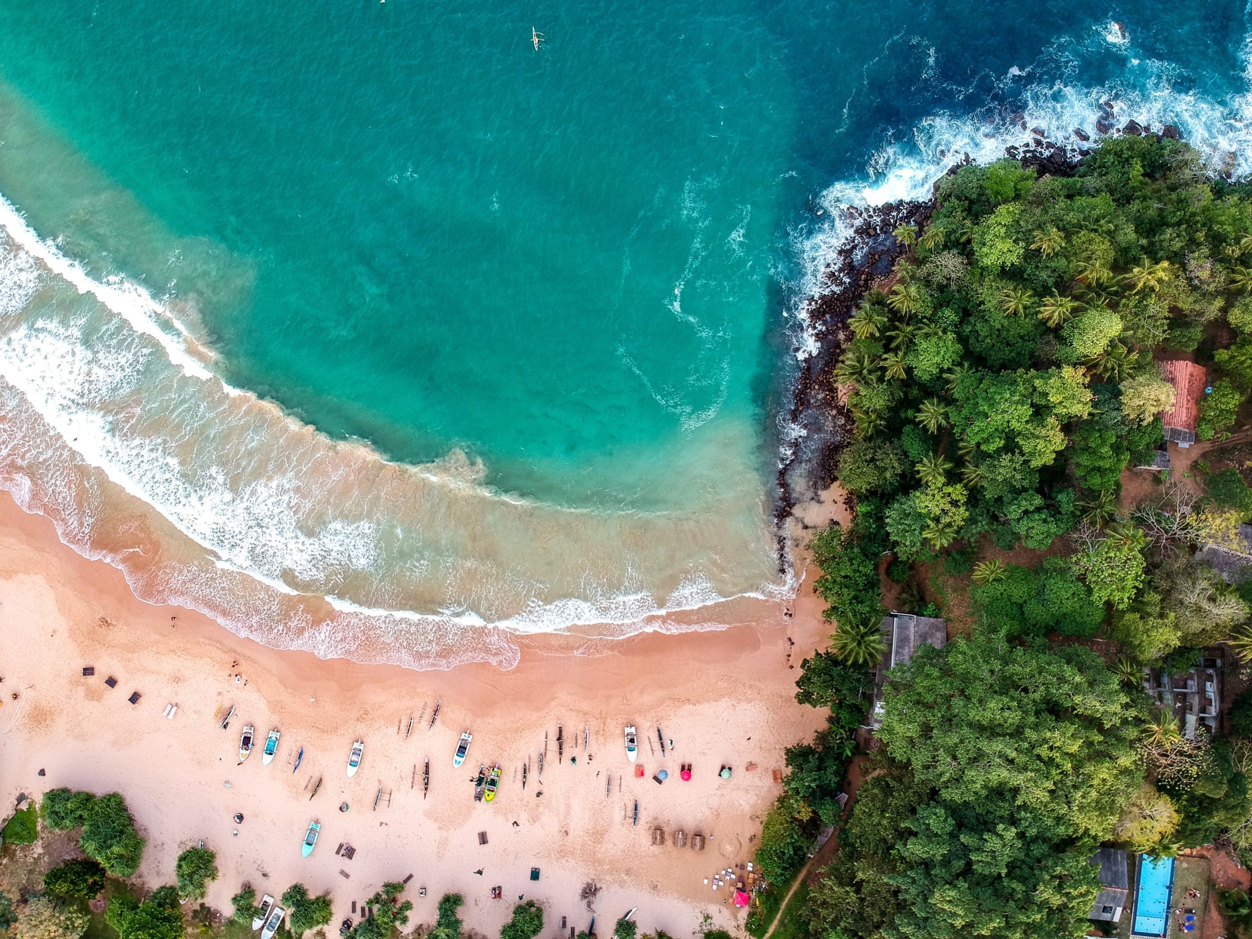 plage panoramique sri lanka mer ocean gratuit