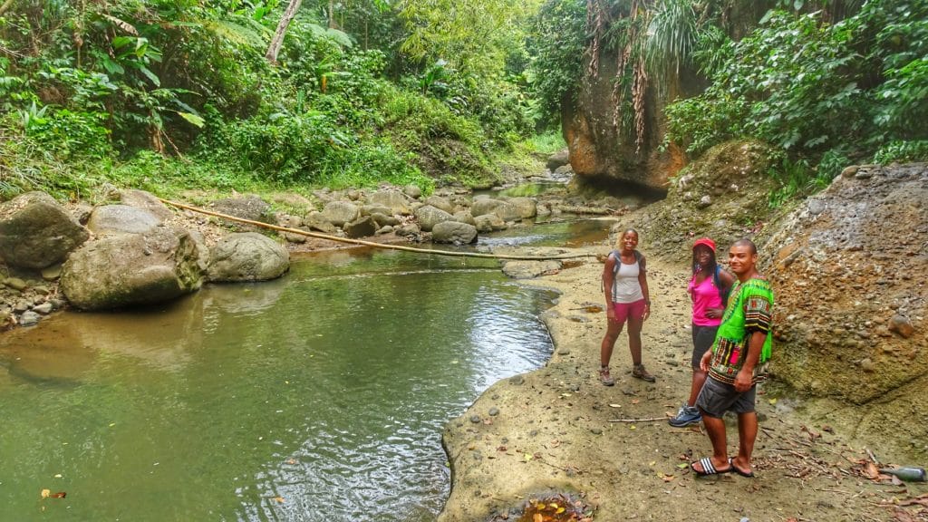 paysage tropical de la famille Signou sur Sainte Lucie